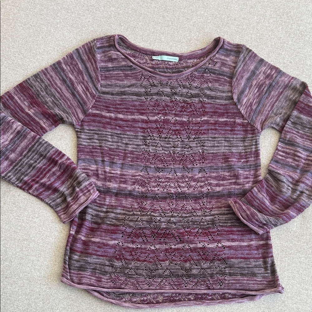 Purple Striped Light Sweater